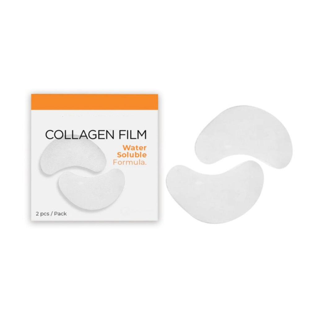 Collagen film packaging with two film sheets