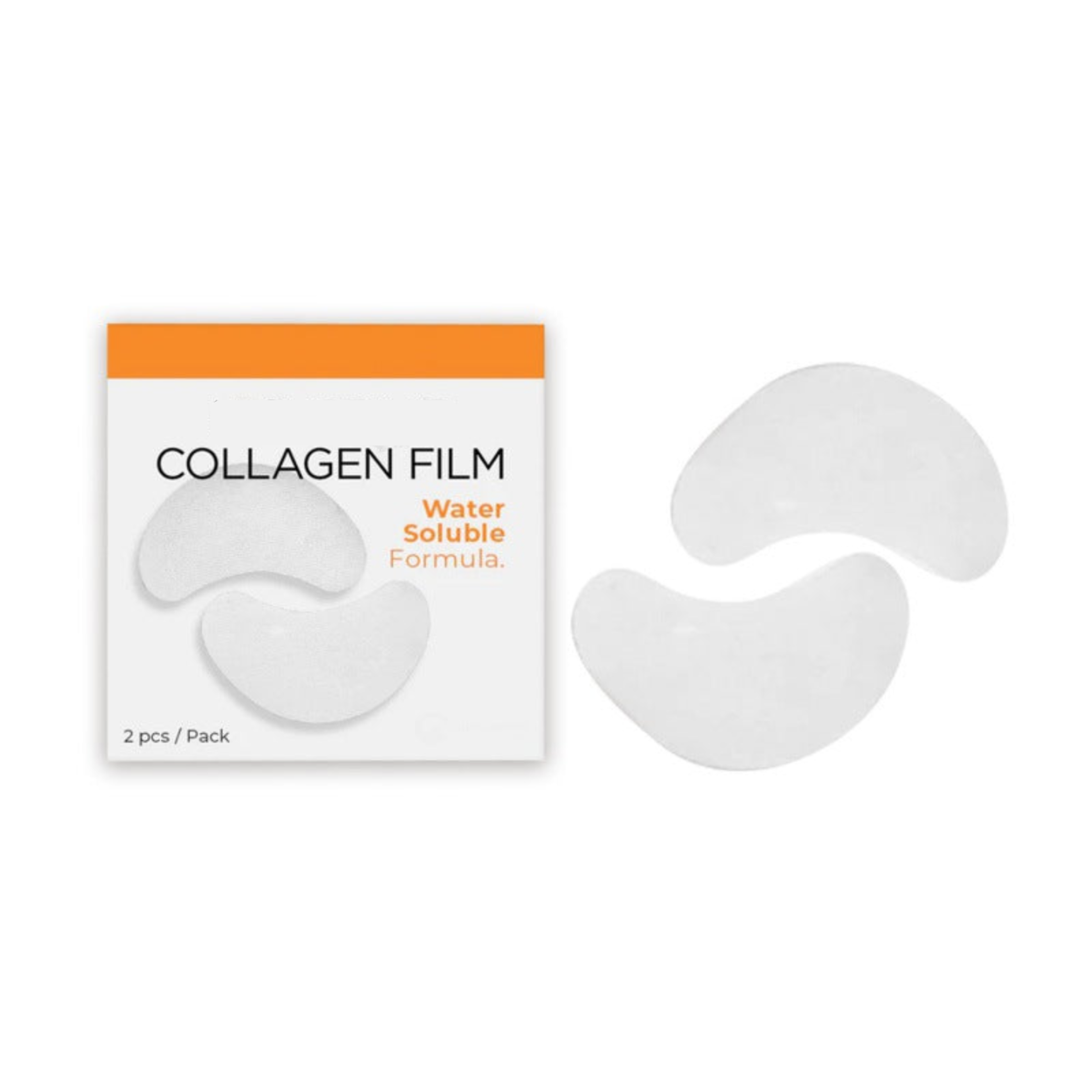 Collagen film packaging with two film sheets